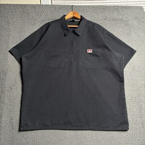 Vintage Ben Davis men’s shirt size 2XL Black Zip Up Collared short sleeve Work